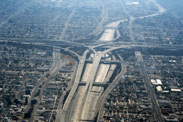 Los Angeles Échangeur de Interstate 110 et le l'Interstate 105