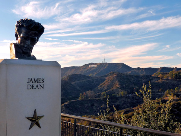 Buste de James Dean et Hollywood Sign