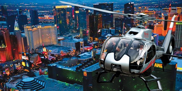 Survol du Strip by night en hélicoptère Las Vegas