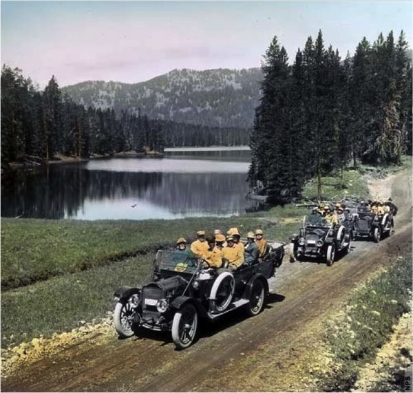Premières voitures à Yellowstone