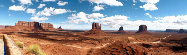 Point de vue depuis la terrasse du View Hotel Monument Valley