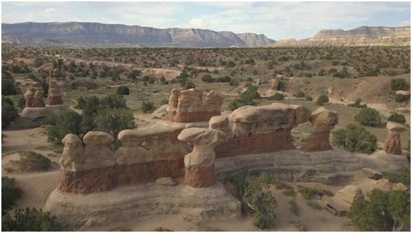 Paysages de l'Ouest américain vus d'un drone