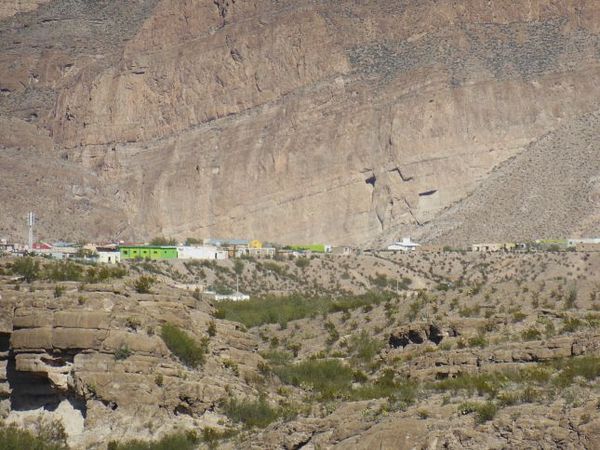 Village mexicain vu depuis Río Grande Village Nature Trail