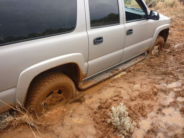 Véhicule embourbé accès Coyote Buttes South Arizona