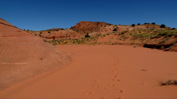 Marche dans le sable mou sentier d'accès Edmaier's Secret Arizona