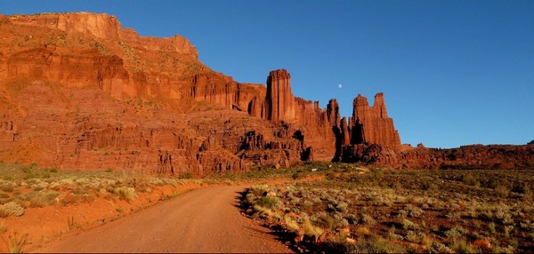 Peu avant le parking Fisher Towers Utah