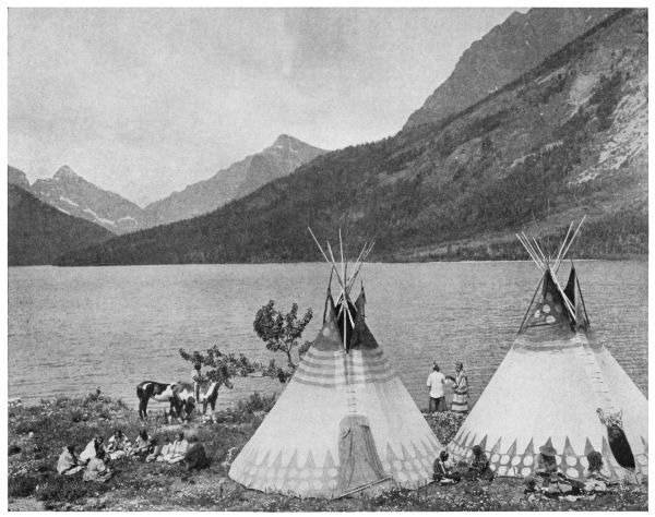 Camp near Lower End of Upper St. Mary’s Lake - James Willard Schultz (1916)