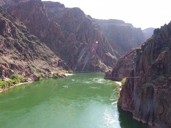 Vert émeraude du fleuve Colorado Grand Canyon Arizona