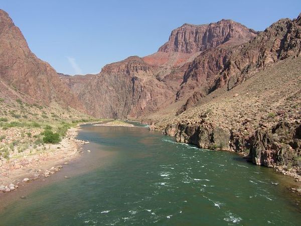 Le Colorado depuis le Silver Bridge Grand Canyon Arizona