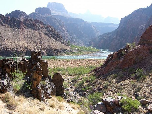 Randonnée Bright Angel Trail Colorado Grand Canyon Arizona