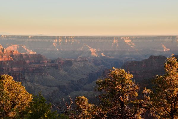 Vue depuis Bright Angel rive nord Grand Canyon Arizona