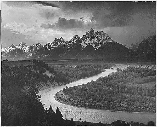 The Tetons - Snake River Ansel Adams, 1942