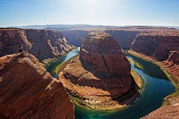 Horseshoe Bend en milieu d'après-midi