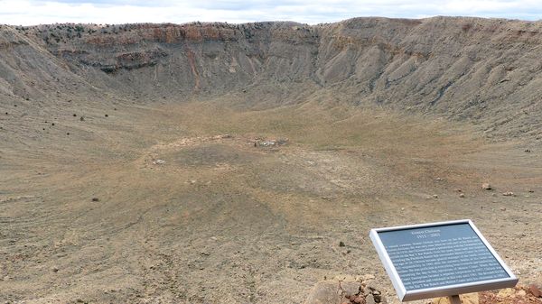 Panneau explicatif point de vue Meteor Crater