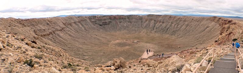 Vue panoramique sur le Meteor Crater