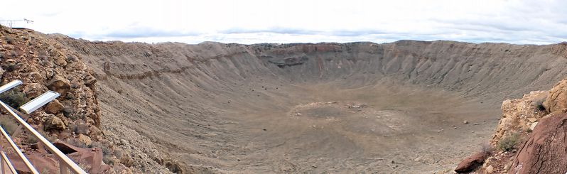 Vue panoramique sur le Meteor Crater