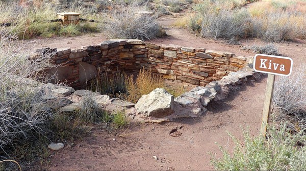 Kiva Puerco Pueblo Petrified Forest National Park Arizona