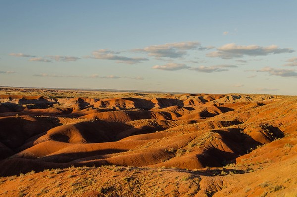 Tiponi Point au crépuscule Painted Desert Arizona