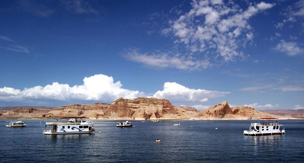 Houseboats sur le Lake Powell