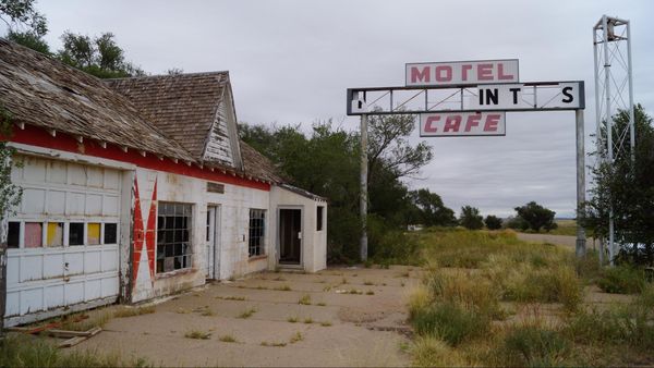 Route 66 Motel abandonné à Glenrio, Texas