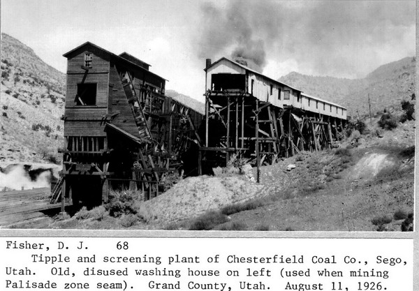 Chesterfield Coal Screening Plant, Sego, 11 août 1926