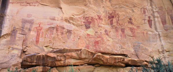 Sego Canyon Petroglyphes Barrier Style Panel Utah