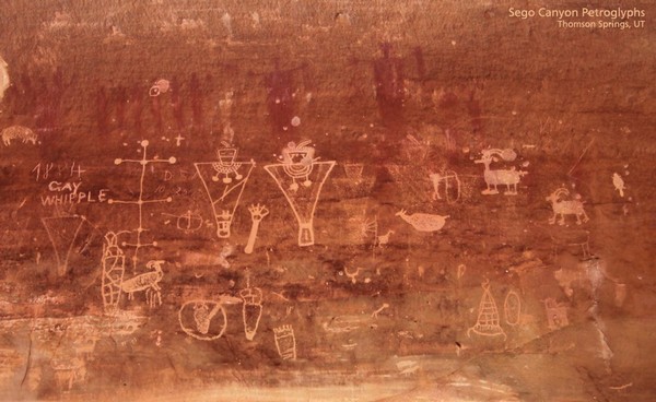 Sego Canyon Petroglyphes Barrier Style Panel Utah