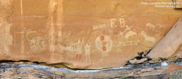 Sego Canyon Petroglyphes Barrier Style Panel Utah