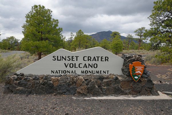 Entrée du parc Sunset Crater Volcano National Monument Arizona