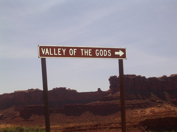 Panneau indicateur Valley of the Gods