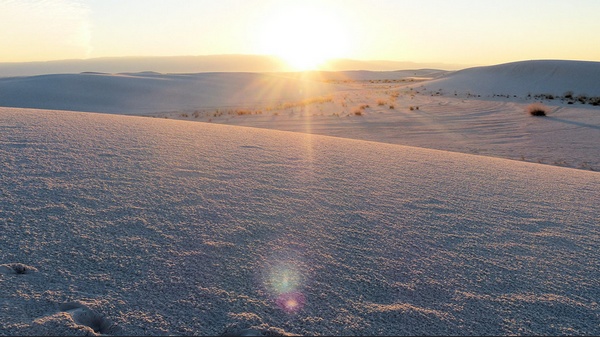 Coucher de soleil à White Sands