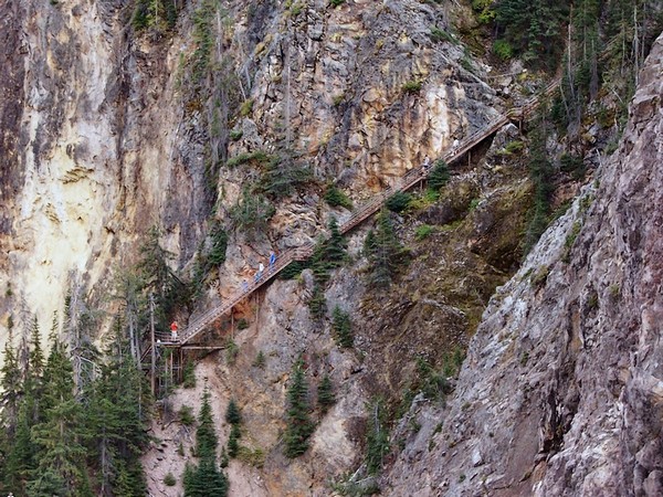 Le fameux escalier vu depuis la North Rim Yellowstone