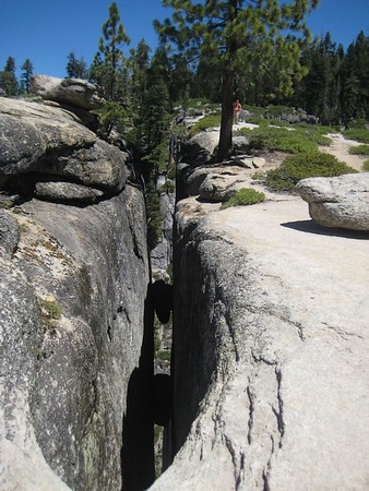 Les fissures Taft Point Yosemite