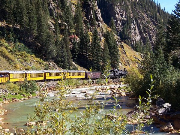 “It's a magic carpet on a rail, never takes a rest Flying through the mountains and the snow…”