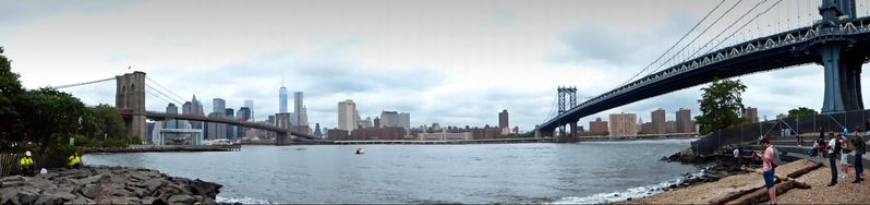 Panoramique Brooklyn Bridge Manhattan Bridge