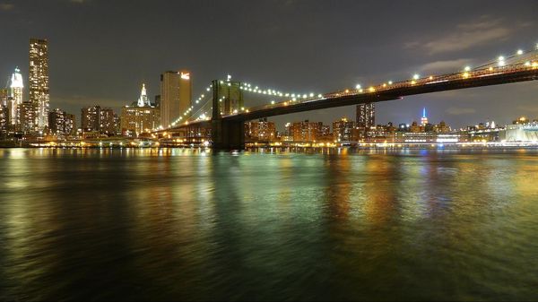 Brooklyn bridge de nuit New York