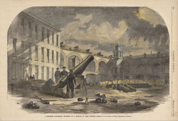 Fort Sumter avant le bombardement des 12 et 13 avril 1861 Charleston