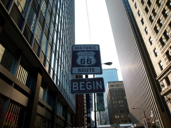 Point de départ de la Mother Road Chicago