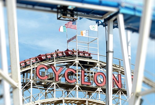 Cyclone roller-coaster Luna Park Coney Island Brooklyn New York USA