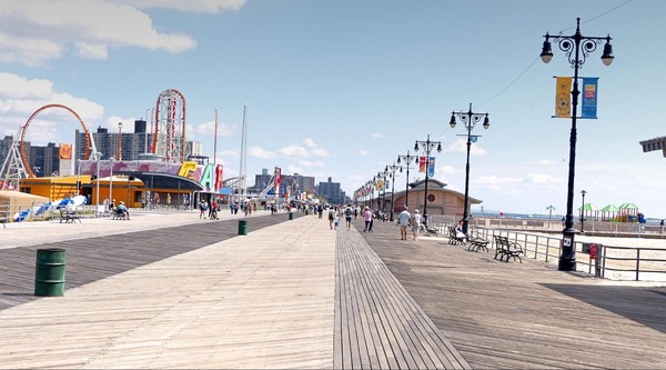 Riegelmann Boardwalk Coney Island Brooklyn New York USA