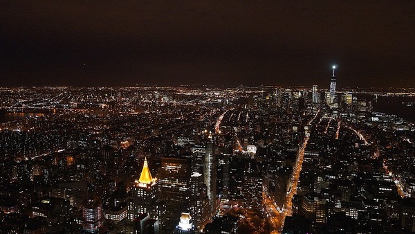 Manhattan depuis l'Empire State Building de nuit