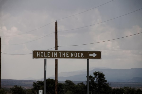 Panneau Hole in the Rock Road Utah