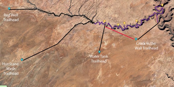 Plan de situation Coyote Gulch