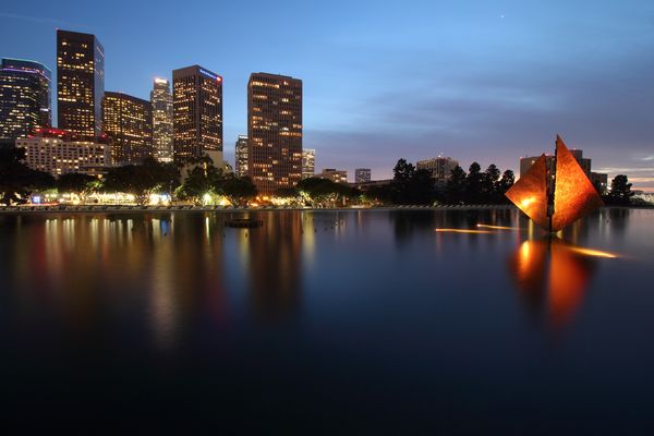John Ferraro Building Reflecting Pool Los Angeles