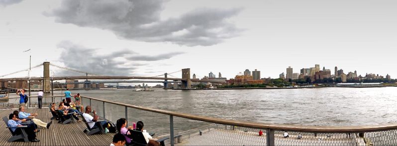 East River Waterfront Esplanade South Street Seaport Manhattan New York