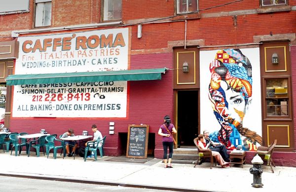 Hommage à Audrey Hepburn murals Little Italy New York