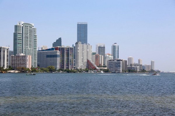 Miami vue depuis Key Biscayne