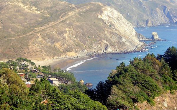 Muir Beach depuis l’Overlook Pacific Coast Highway Californie