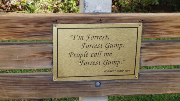 Plaque banc de Forrest Gump Paramount Studio Hollywood