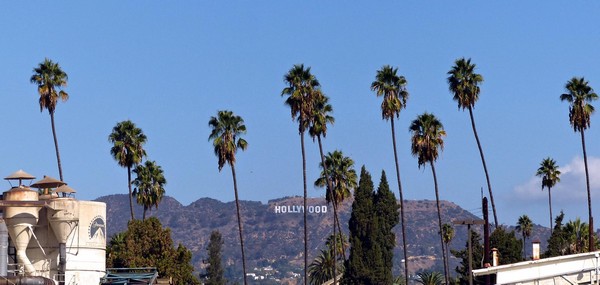 Vue sur la colline d'Hollywood depuis les studios Paramount